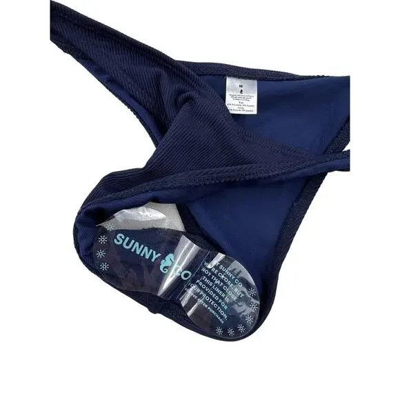 Sunny & Co - Triangle Bikini Top & Bottoms in Navy Blue